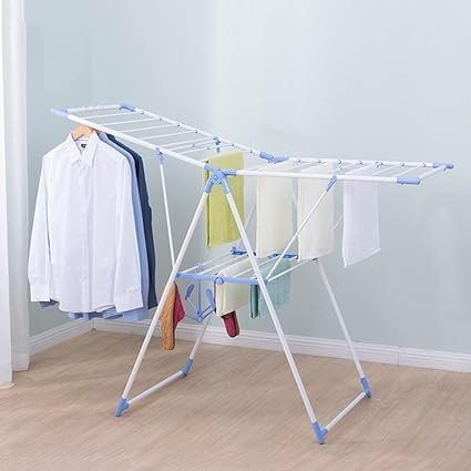 bunca clothes drying rack with arms blue