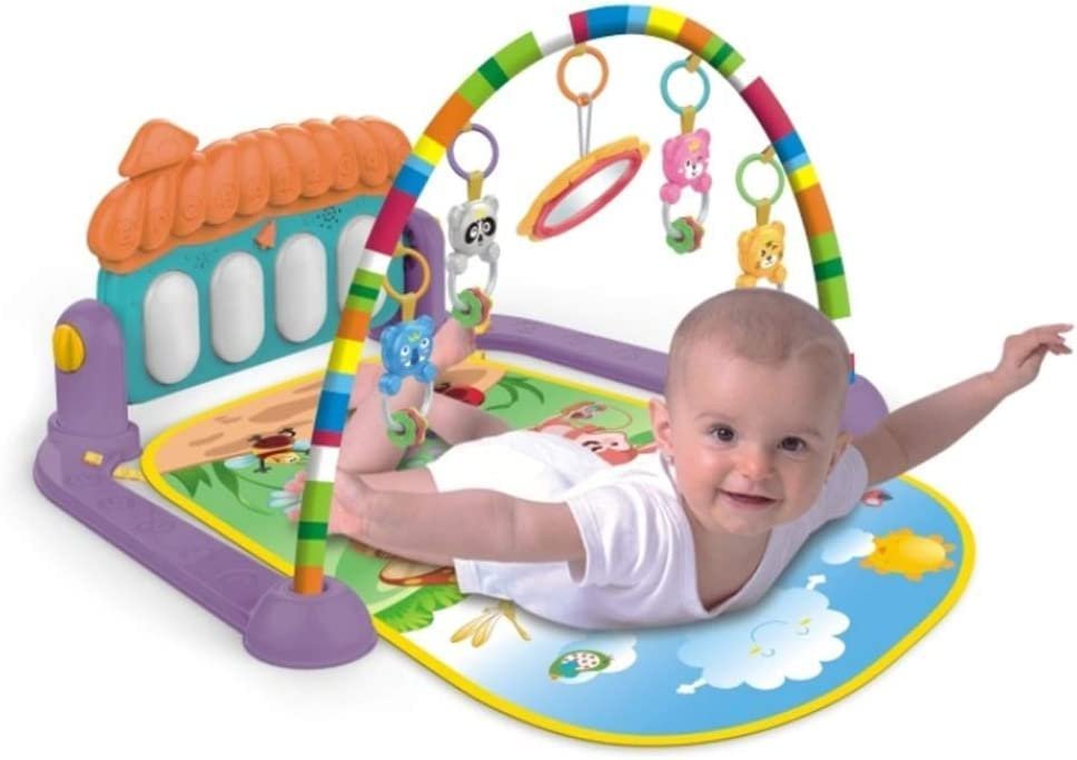 LILIIY Baby Activity Gym Kick and Play Piano Mat Center With Melodies Rattle Musical Toy for Infant Toddler Boy Girl 0-36 Months