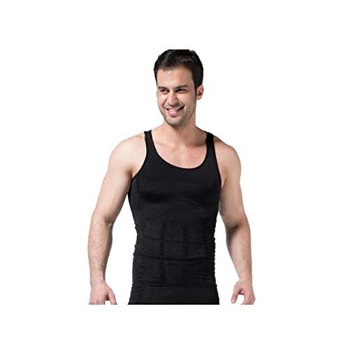 Men Underwear Slim Body Shaper Vest Tops Waist Corset Men Shaper Vest Body Slimming Tummy Belly Waist Slim Body Top, XXL