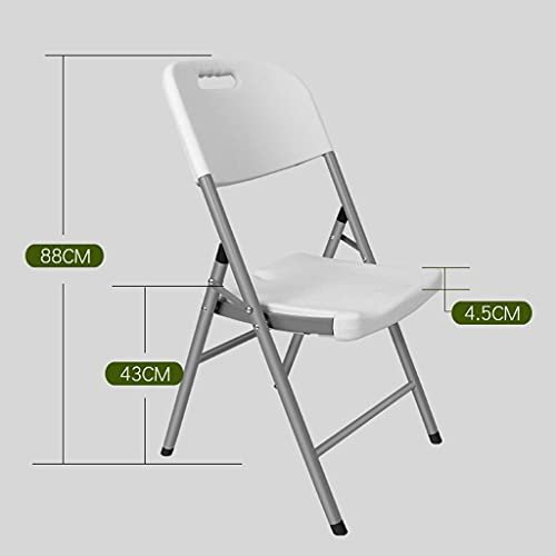Bedroom Office Chairs, Foldable Computer Chairs, Student Dormitory Desk Chairs, Light And Convenient, Easy To Store (Color : White, Size : 39 * 88cm)
