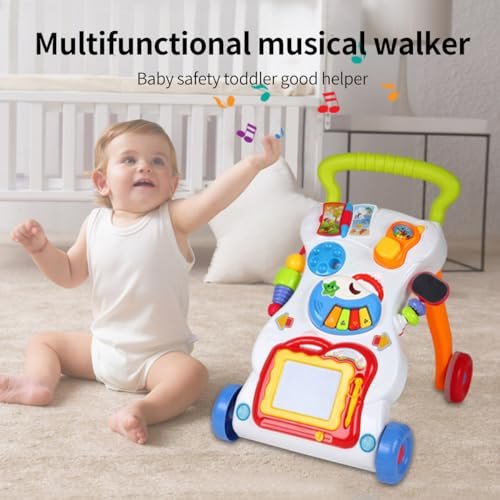 Hibobi Baby Sit-to-Stand Walker with Musical Play Table