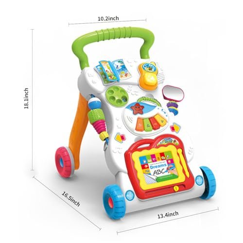 Hibobi Baby Sit-to-Stand Walker with Musical Play Table
