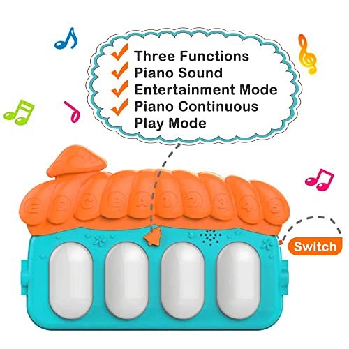 Amitasha Musical Baby Gym Play Mat Musical Activity Piano Toddler Play Gym Tummy Time Padded Mat for Newborn Infants