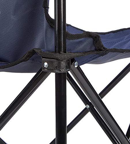 Rubik Folding Beach Chair Foldable Camping Chair with Carry Bag for Adult, Lightweight Folding High Back Camping Chair for Outdoor Camp Beach Travel Picnic Hiking (Navy Blue)
