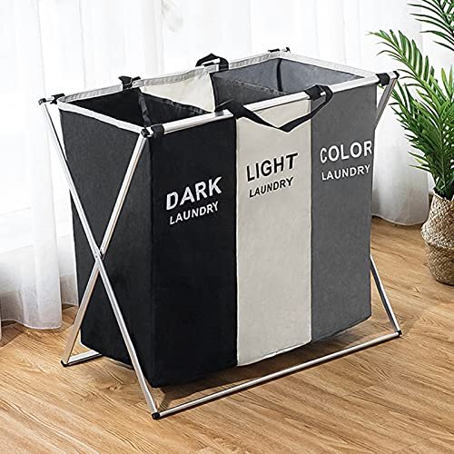 Eacam Oxford Fabric Dirty Clothes Storage Basket Laundry Basket Laundry Hamper Dirty Clothes Sorter Portable Foldable Folding Washing Bin