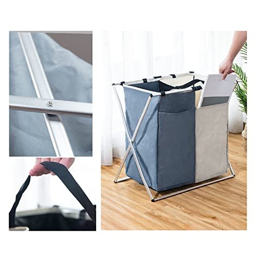 Eacam Oxford Fabric Dirty Clothes Storage Basket Laundry Basket Laundry Hamper Dirty Clothes Sorter Portable Foldable Folding Washing Bin