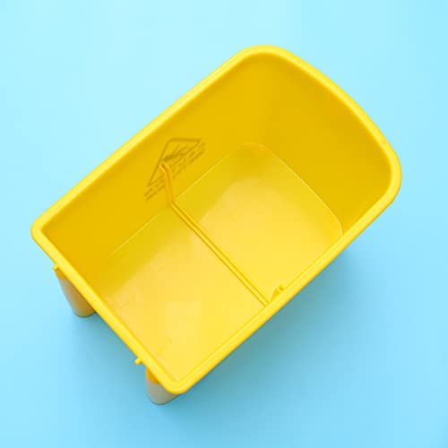Side Press Wringer Mop Bucket Commercial Mop Bucket on Wheels 20L for Home Mall Floor Cleaning Plastic Wheel