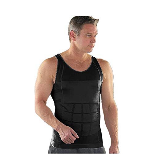 Men's Slimming Vest (Black, Large)