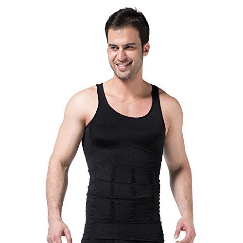 Men's Slimming Vest (Black, Large)