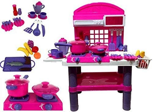Big Kitchen Cook Set Toy Kids Play Pretend Kitchen Set