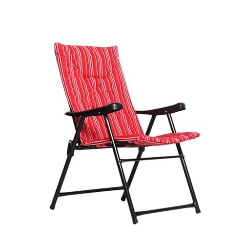 IEK Camping Chair, Folding Chair for Trip & Camping, Foldable Beach Chair, Portable Fishing Chair, Lightweight Camping Backpacking Chair for Outdoor, Picnic, Hiking (Red 1 Chair)