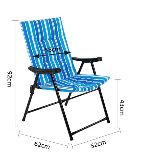 IEK Camping Chair, Folding Chair for Trip & Camping, Foldable Beach Chair, Portable Fishing Chair, Lightweight Camping Backpacking Chair for Outdoor, Picnic, Hiking (Blue 1 Chair)