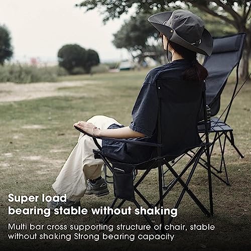 Damei century Portable Camping Chairs Enjoy The Outdoors with a Versatile Folding Chair, Sports Chair, Outdoor Chair & Lawn Chair, with Side Pockets Red