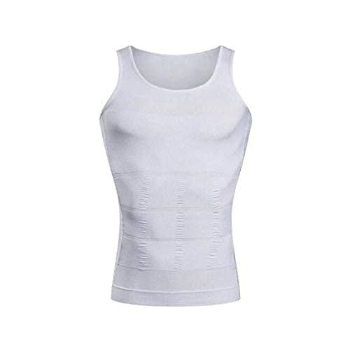White Shapewear Tops For Men - L
