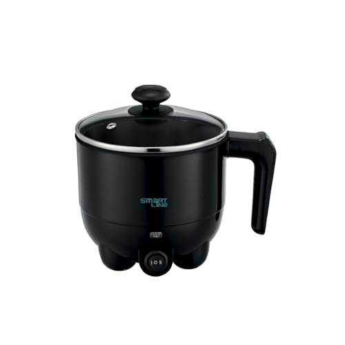 Smart Line Electric Multi Purpose Cooker 1L, Stainless Steel, Black