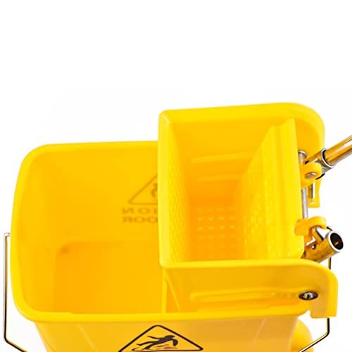 Glob Mops Side Press Wringer Bucket Commercial on Wheels 20L for Home Mall Floor Cleaning With Iron Wheel