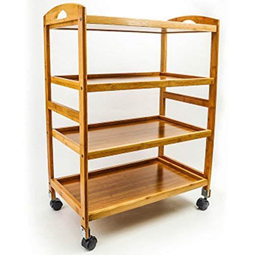 Ycdmgxg Mobile Cart Kitchen Trolley MultiYcdmgxg function HandYcdmgxg push Mobile Trolley ThreeYcdmgxg layer Rack For Kitchen Bathroom (Color : Yellow, Size : 60x32.5x79.5cm)