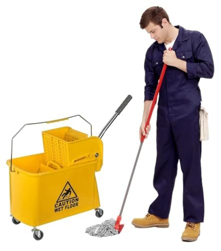 bunca Plastic Mop and Bucket Yellow