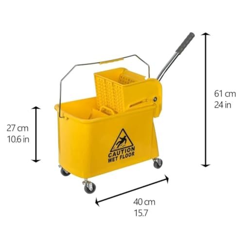 bunca Plastic Mop and Bucket Yellow