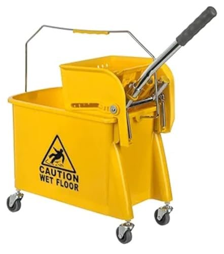 bunca Plastic Mop and Bucket Yellow
