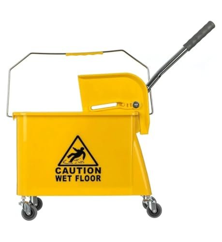 bunca Plastic Mop and Bucket Yellow