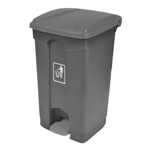 bunca Plastic Pedal Dustbin, 87 Liter, Grey