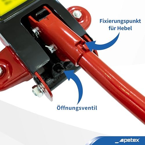 PETEX 44750012 Trolley Jack 2 T, Red