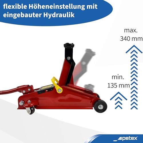 PETEX 44750012 Trolley Jack 2 T, Red