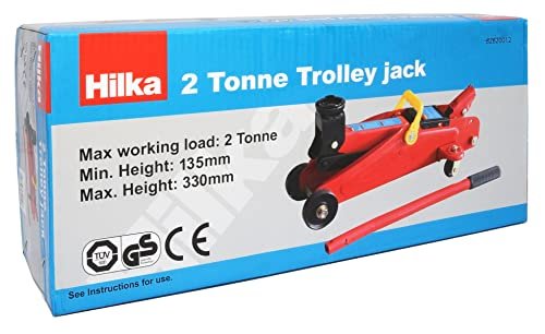 Hilka 82820012 Lightweight Trolley Jack, 2 Tonne