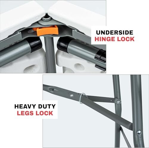 BUNCA Folding Table – Light, Durable, Easy to Fold with Carry Handle | Ideal for Trips, Camping, Indoor and Outdoor Use (150cm)