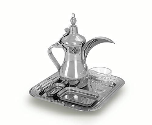 Deem Arabic Coffee Serving Set - Silver