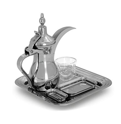 Deem Arabic Coffee Serving Set - Silver