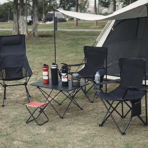 Damei century 4pcs Foldable Camping Chair, Lightweight, Installation-Free, Ideal for Outdoor Parties, Beaches, Lawns, Sports