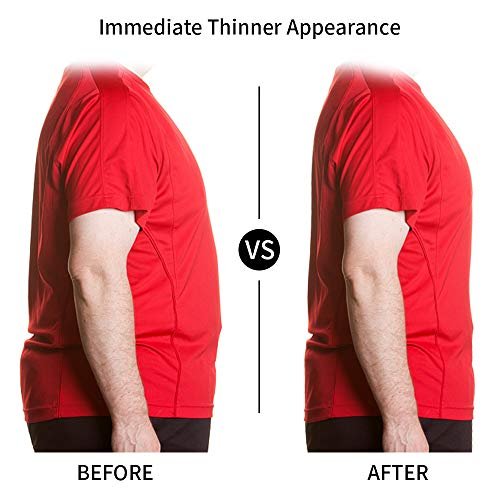 GSKS Mens Body Shaper Compression Tank Top Slimming Shapewear Abdomen Undershirt White, 3XL