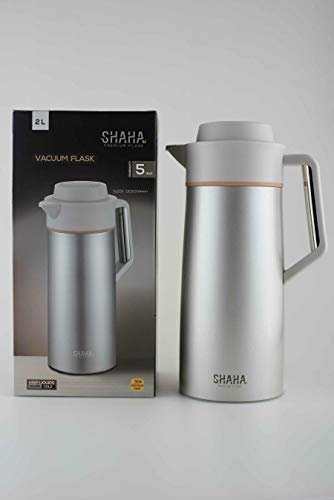 SHAHA S/S V FLASK 1.5 L BRUSH GREY