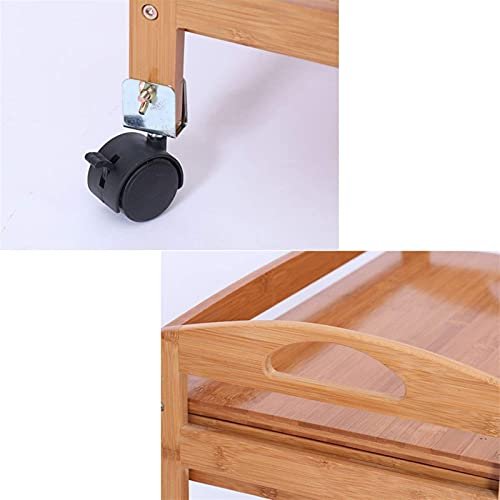 عربة المطبخ المتدحرجة طاولة طعام متنقلة بار عربة طعام عائلية عربة نبيذ قهوة رف قائم على الأرض للمطبخ عربة بار منزلية بعجلات St (اللون الأساسي 2)