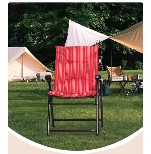 IEK Camping Chair, Folding Chair for Trip & Camping, Foldable Beach Chair, Portable Fishing Chair, Lightweight Camping Backpacking Chair for Outdoor, Picnic, Hiking (Red 2 Chairs)