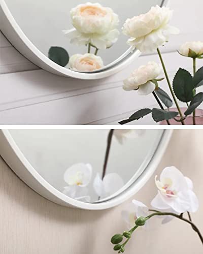 IPOUF 39” Round Mirror, Black Large Circle Metal Frame Wall Mirror for Entryway, Living Room