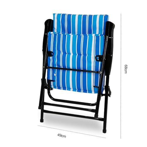 IEK Camping Chair, Folding Chair for Trip & Camping, Foldable Beach Chair, Portable Fishing Chair, Lightweight Camping Backpacking Chair for Outdoor, Picnic, Hiking (Blue 2 Chairs)