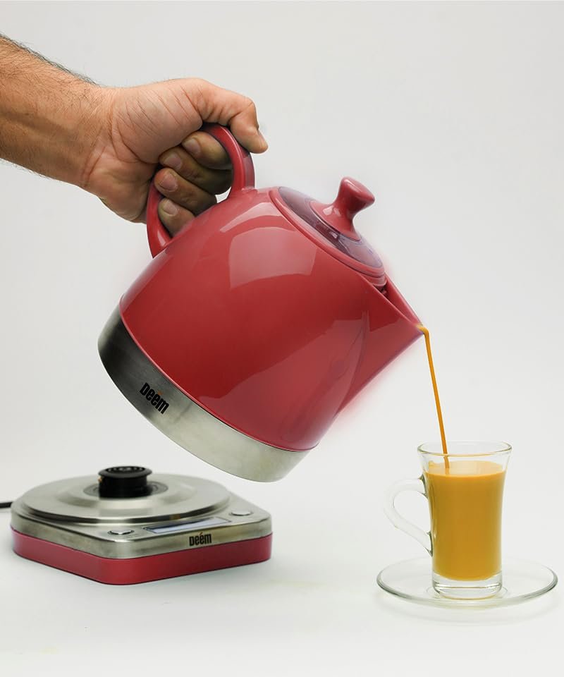 Deem Karak Tea Maker, 1 Liter, Red, Ad- Epkt- 1012A, Ceramic Material