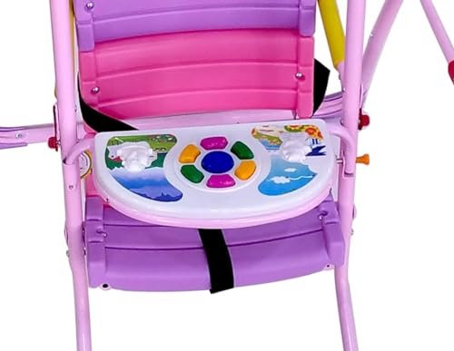 bunca Baby Swing with Safety Seat, Can Be Used for Indoor, Outdoor, Backyard, Baby, Baby, Pink