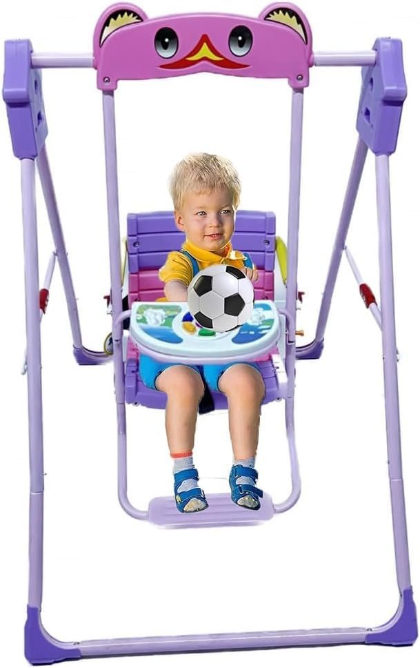 bunca Baby Swing with Safety Seat, Can Be Used for Indoor, Outdoor, Backyard, Baby, Baby, Pink