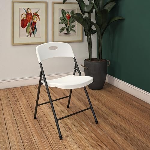 CoscoProducts COSCO Solid Resin Chairs, 4-Pack, White
