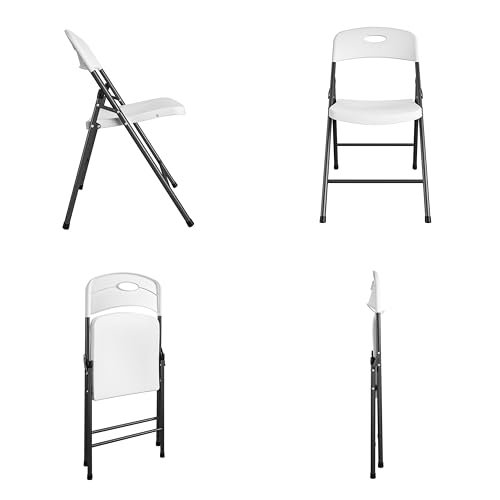 CoscoProducts COSCO Solid Resin Chairs, 4-Pack, White