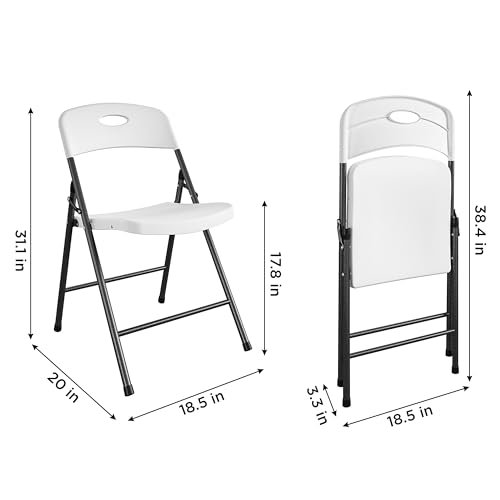 CoscoProducts COSCO Solid Resin Chairs, 4-Pack, White