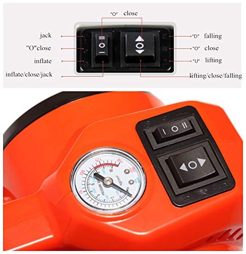 Sulfar Tawa Car Jack 3 ton with Electric Impact Wrench, Car Tools Built-in Tire Inflatable Pump LED Light Safety Hammer, 12V 4 in 1 Car Tire Repair Tool Kits