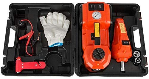 Automotive Electric Hydraulic Floor Jack 12V DC 3T with Electric Impact Wrench 4 in 1 Electric Car Jack Tool Kit with LED lamp