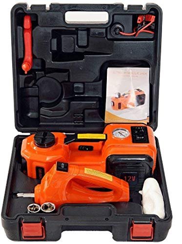 Automotive Electric Hydraulic Floor Jack 12V DC 3T with Electric Impact Wrench 4 in 1 Electric Car Jack Tool Kit with LED lamp