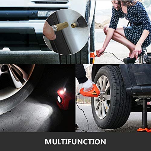 VEVOR Electric Scissor Jack 5T 12V DC with Electric Impact Wrench, All in One Electric Car Jack 11023lb, with LED Flashlight for Vehicle Repairing and Tire Replacing Portable Tool Case