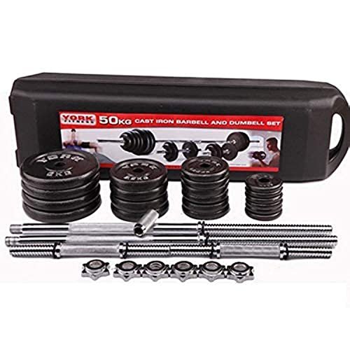 York Dumbbell, 50 KG, Black